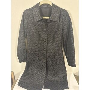 Y2K Bentley a  Tapestry Jacket Women's Sz XS Metallic Thread Textured Y1